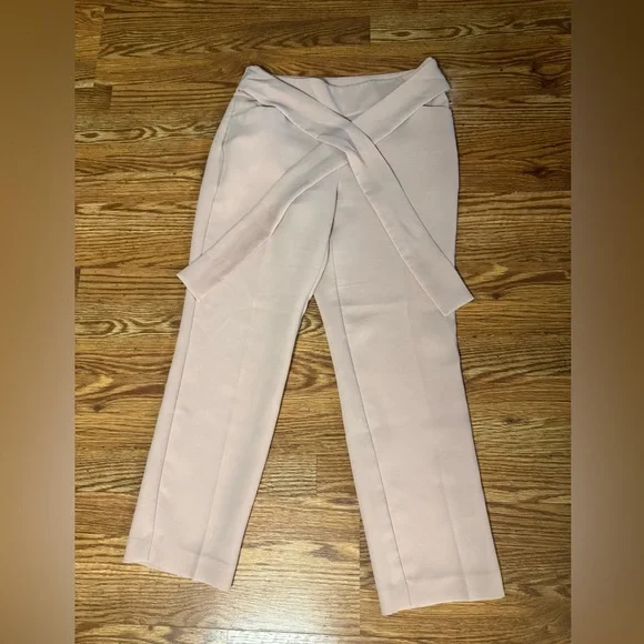 Ann Taylor Factory Light Pink Tie Front Trousers Size 8 - Picture 9 of 9